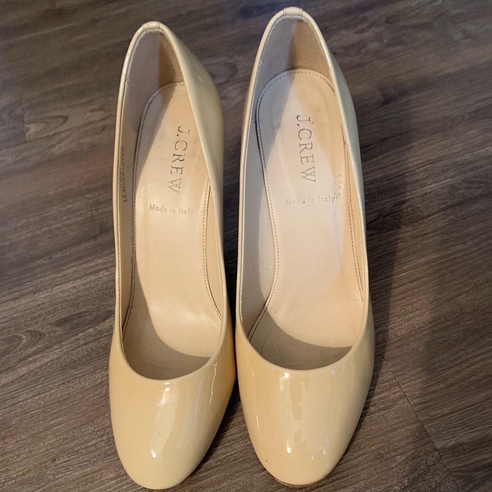 Jcrew nude patent pumps
